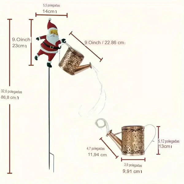 Papai Noel Regador Iluminado - (Compre 1 Leve 3)🔥Promoção Fim de Ano🔥